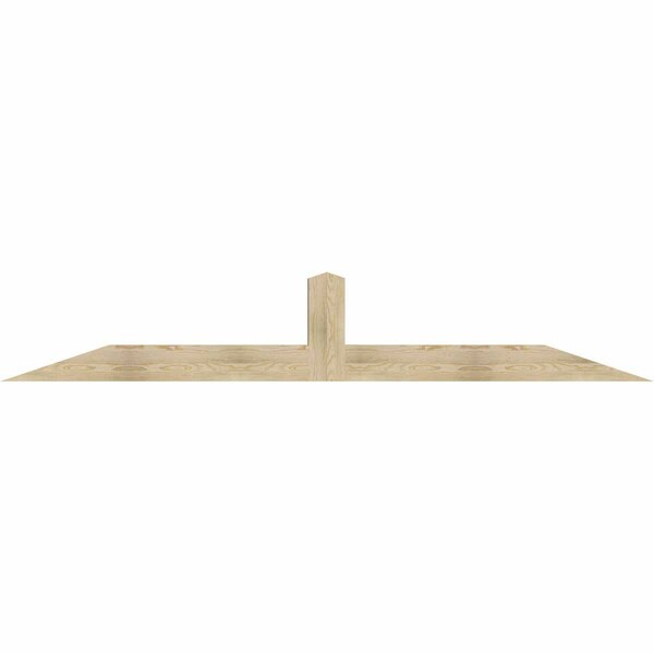 Ekena Millwork Portland Rough Sawn Timber Gable Bracket, Douglas Fir, 108"W x 18"H x 6"D x 6"F, 4/12 Pitch GBW108X18X0606POR00RDF - main